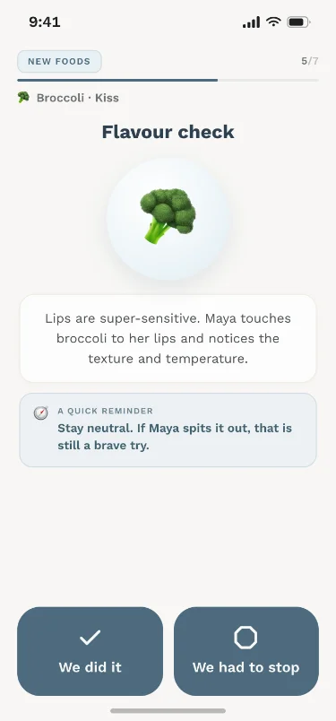 Screenshot: food-exposure engine