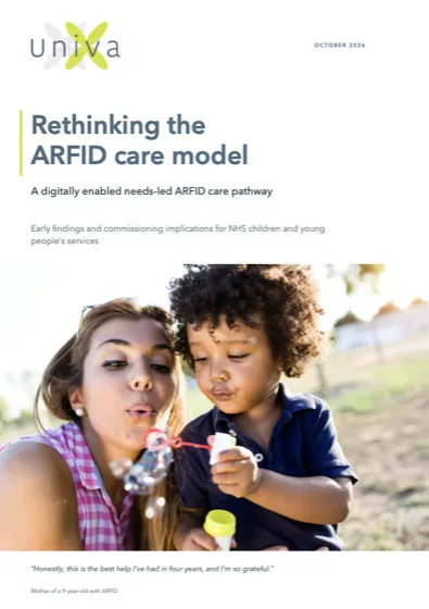 Cover of the report: Rethinking the ARFID care model